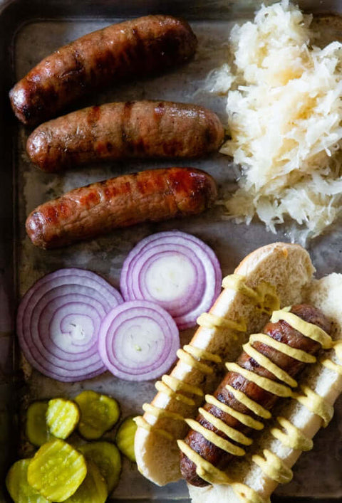 Wagyu Bacon Cheeseburger Brat