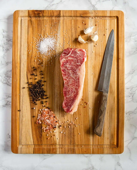 Wagyu marbled strip steak from KC Cattle Company