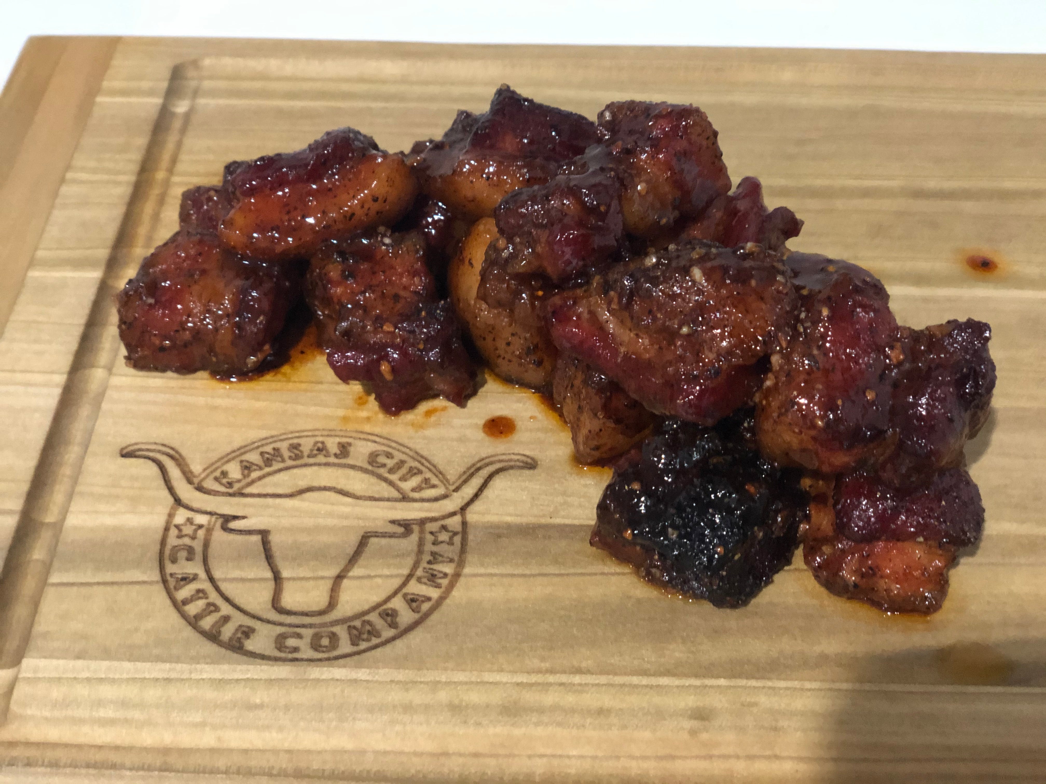 Smoked Pork Belly Burnt Ends - Chiles and Smoke