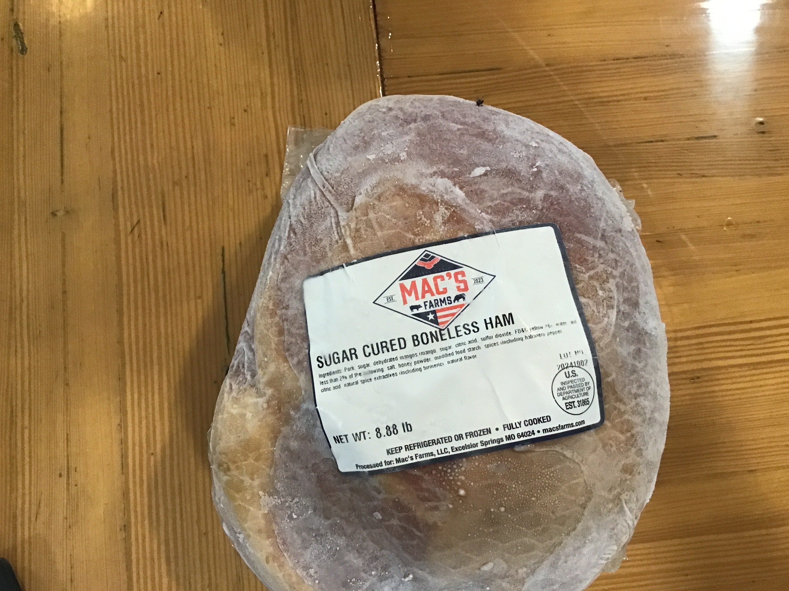 Sugar cured boneless ham KC Cattle Company